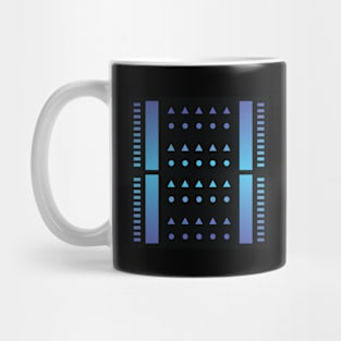 “Dimensional Information (3)” - V.2 Blue - (Geometric Art) (Dimensions) - Doc Labs Mug
